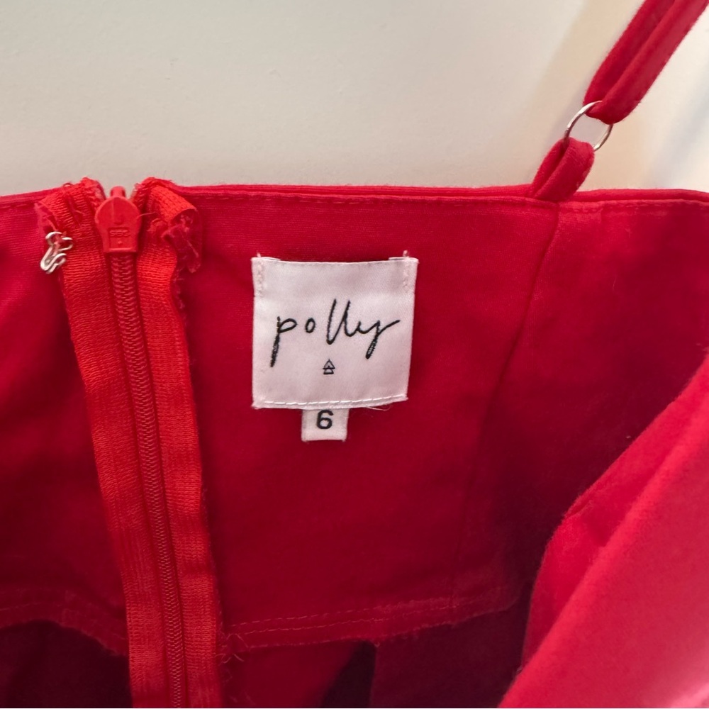 Princess Polly Novella Bright Red Mini Dress Tank Strap Corset Size 6 - Picture 3 of 5